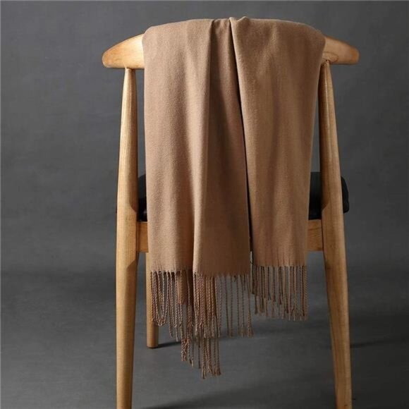 Womens Thick Oversized Pashmina Shawl Wrap Scarves Soft Winter Warm - Picture 4 of 7